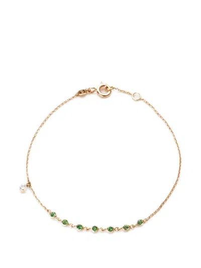 We By Whitebird Clariss Rich Tsavorite And Diamond Bracelet In Gold
