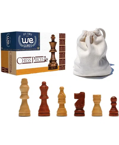 We Games French Staunton Wood Chess Pieces With 2.5 Inch King In Brown