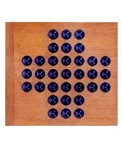 We Games Marble Solitaire Wooden Travel Game In Transparent