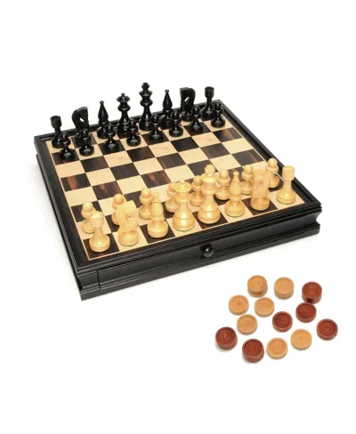 We Games Russian Style Chess & Checkers Game Set In Transparent