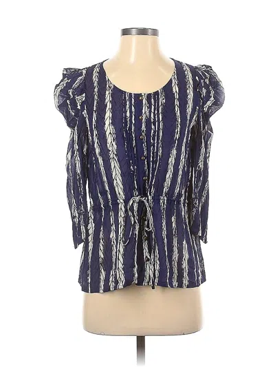 Pre-owned We Love Vera Long Sleeve Button Down Shirt In Blue