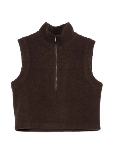 We Norwegians Alta High-neck Vest In Brown