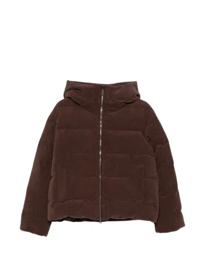 We Norwegians Britt Corduroy-effect Ski Jacket In Brown