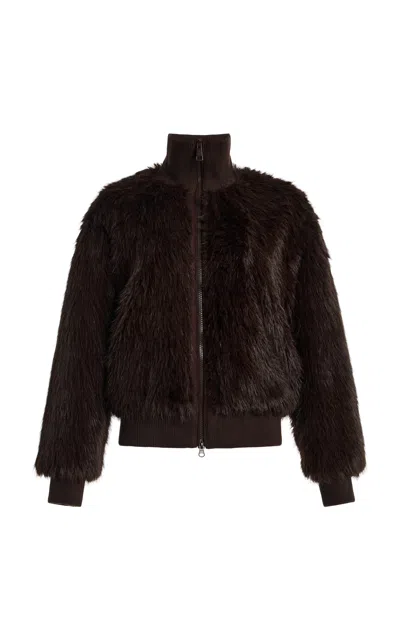 We Norwegians Dovre Faux-fur Jacket In Brown
