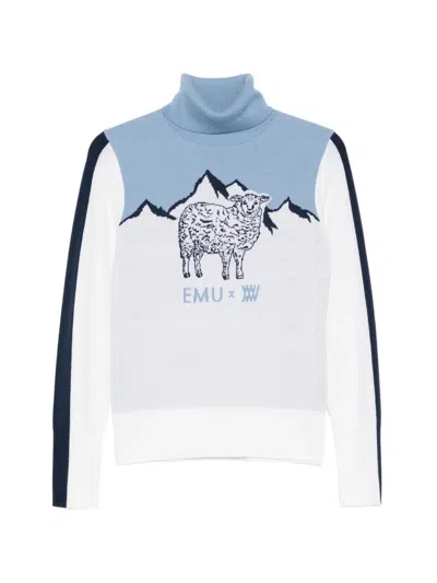 We Norwegians Emu Intarsia-knit Roll-neck Sweater In White