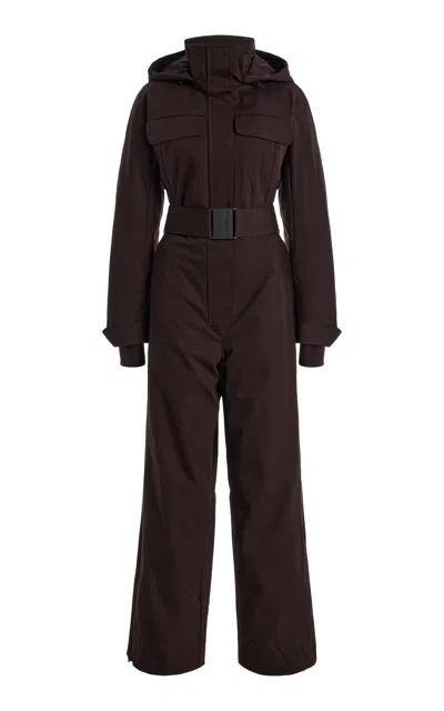 We Norwegians Finse Belted Padded Shell Ski Suit In Burgundy