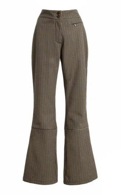 We Norwegians Glenshee Houndstooth Ski Pants In Brown
