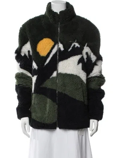 Pre-owned We Norwegians Graphic Print Jacket In Black