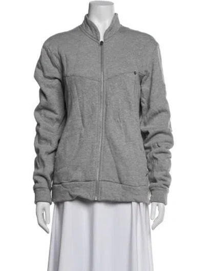 Pre-owned We Norwegians Merino Wool Bomber Jacket In Grey