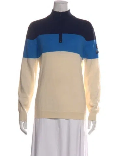 Pre-owned We Norwegians Merino Wool Colorblock Pattern Sweater In Neutrals