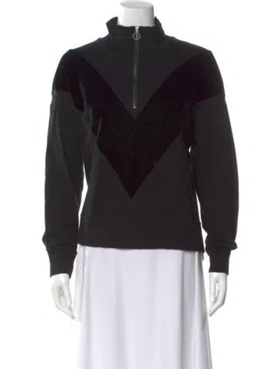 Pre-owned We Norwegians Merino Wool Colorblock Pattern Top In Black
