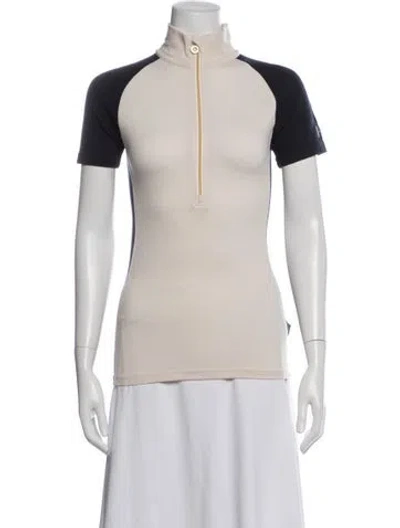 Pre-owned We Norwegians Merino Wool Colorblock Pattern Top In Blue/neutrals