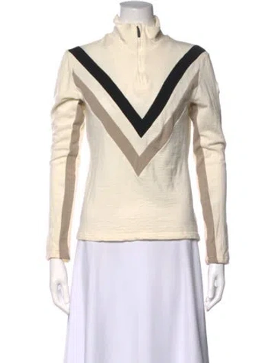 Pre-owned We Norwegians Merino Wool Colorblock Pattern Top In Neutrals