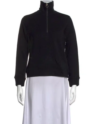 Pre-owned We Norwegians Merino Wool Mock Neck Sweatshirt W/ Tags In Black