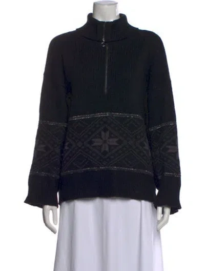 Pre-owned We Norwegians Merino Wool Patterned Sweater In Blue