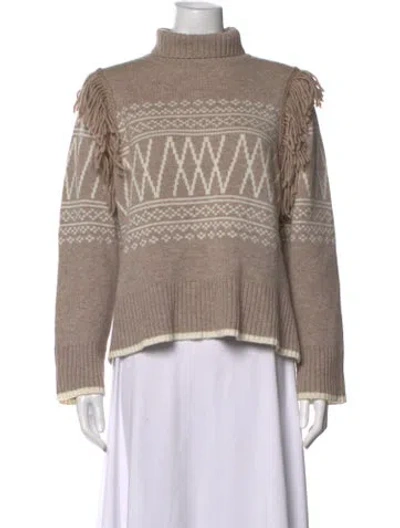 Pre-owned We Norwegians Merino Wool Patterned Sweater In Neutrals