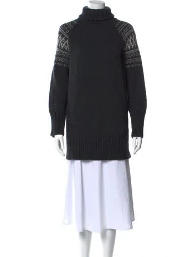 Pre-owned We Norwegians Merino Wool Turtleneck Sweater In Black