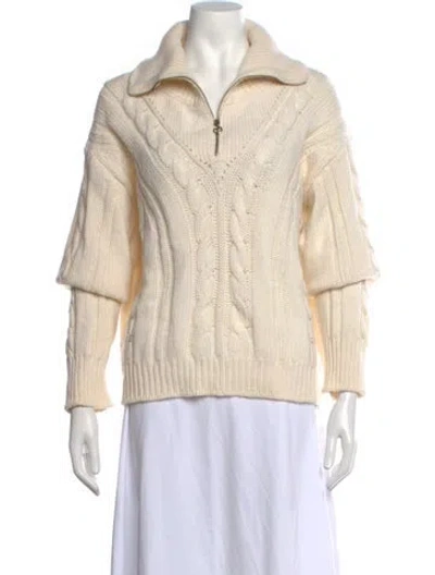 Pre-owned We Norwegians Merino Wool V-neck Sweater In Neutrals