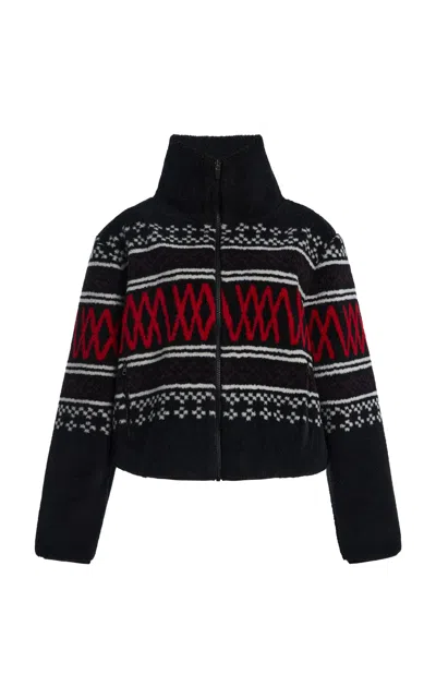 We Norwegians Setesdal Pile Wool-blend Jacket In Black
