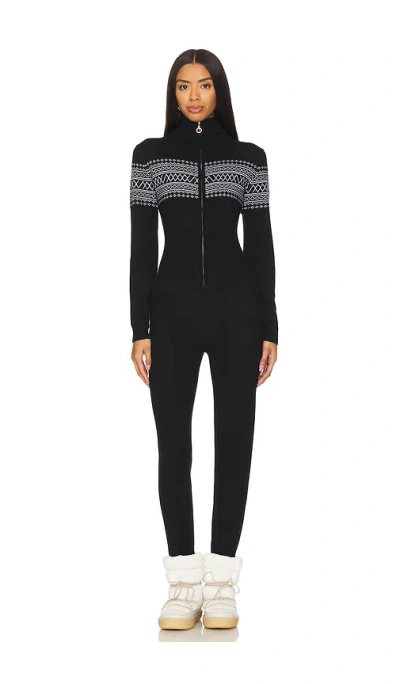 We Norwegians Signature Fair Isle Wool Jumpsuit In Black