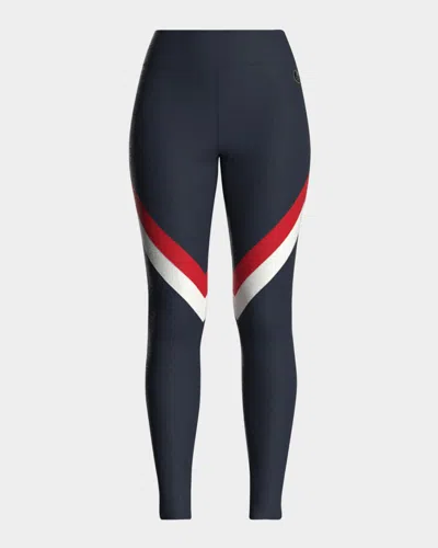We Norwegians Voss Colorblock Leggings In Red White Blue