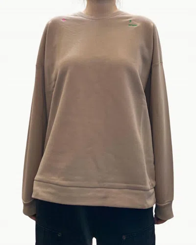 We Srf Moto Babe Sweater In Caramel Brown Water In Multi