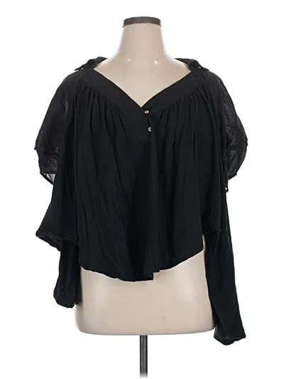 Pre-owned We The Free 3/4 Sleeve Blouse In Black