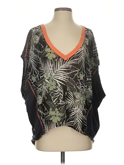 Pre-owned We The Free 3/4 Sleeve Blouse In Black