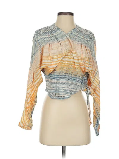 Pre-owned We The Free 3/4 Sleeve Blouse In Blue