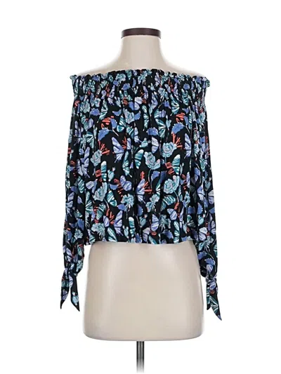 Pre-owned We The Free 3/4 Sleeve Blouse In Blue