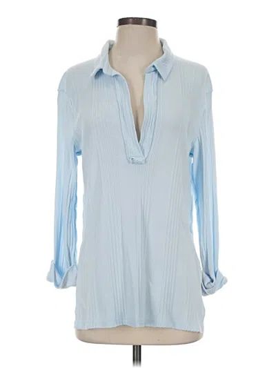 Pre-owned We The Free 3/4 Sleeve Blouse In Blue