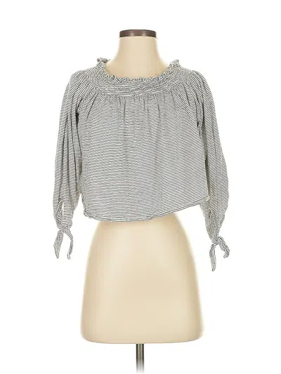 Pre-owned We The Free 3/4 Sleeve Blouse In Gray
