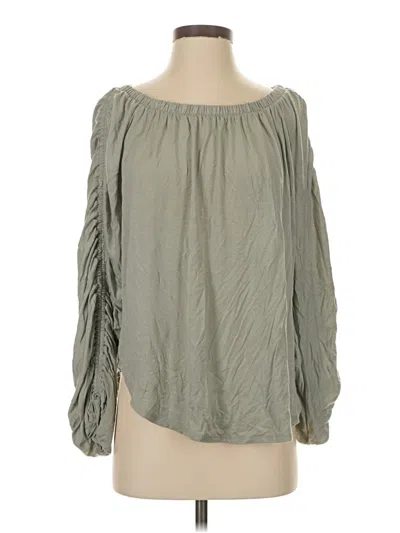 Pre-owned We The Free 3/4 Sleeve Blouse In Gray