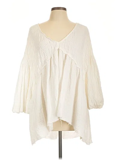 Pre-owned We The Free 3/4 Sleeve Blouse In Ivory