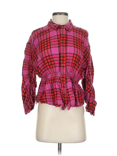 Pre-owned We The Free 3/4 Sleeve Blouse In Pink