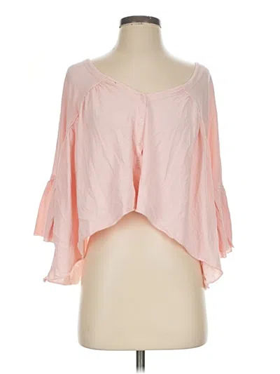 Pre-owned We The Free 3/4 Sleeve Blouse In Pink