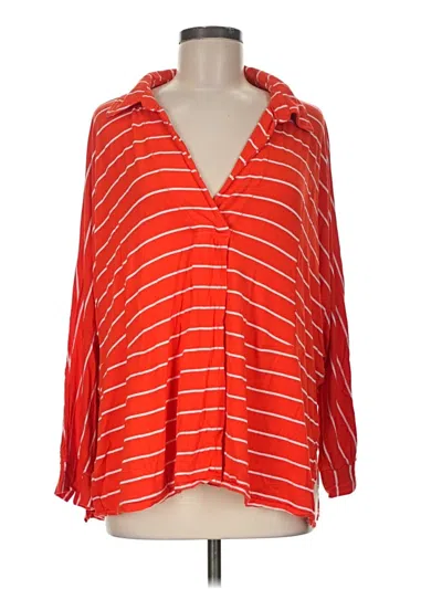 Pre-owned We The Free 3/4 Sleeve Blouse In Red