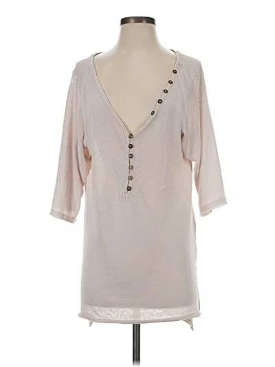 Pre-owned We The Free 3/4 Sleeve Blouse In Tan