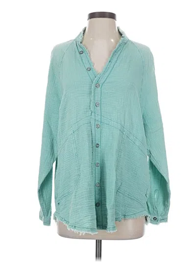 Pre-owned We The Free 3/4 Sleeve Blouse In Teal
