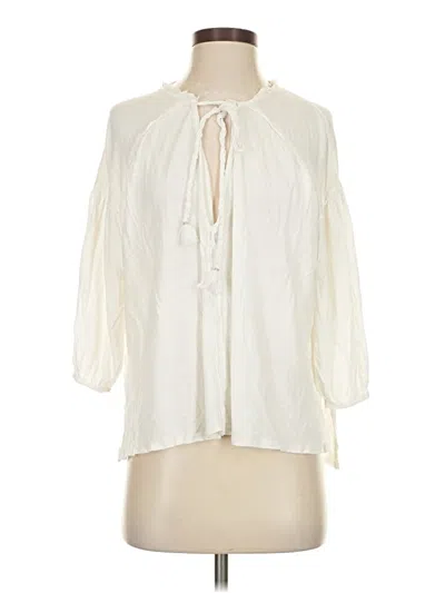 Pre-owned We The Free 3/4 Sleeve Blouse In White