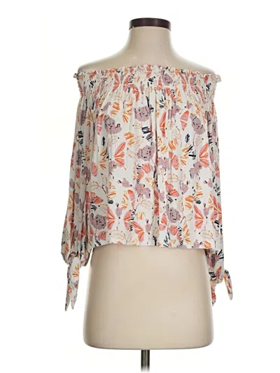 Pre-owned We The Free 3/4 Sleeve Blouse In White