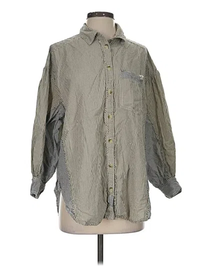 We The Free 3/4 Sleeve Button Down Shirt In Gray