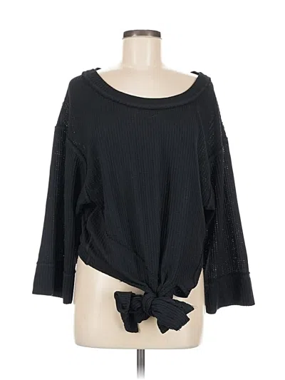 Pre-owned We The Free 3/4 Sleeve T-shirt In Black