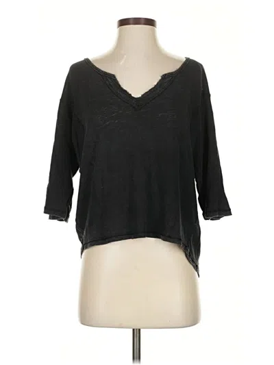 Pre-owned We The Free 3/4 Sleeve T-shirt In Black