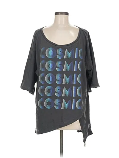 Pre-owned We The Free 3/4 Sleeve T-shirt In Black