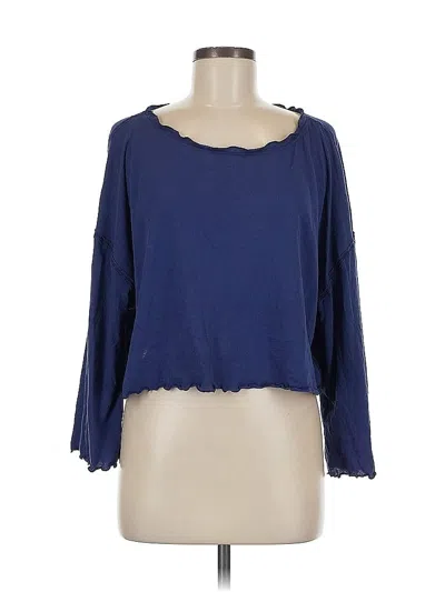 Pre-owned We The Free 3/4 Sleeve T-shirt In Blue