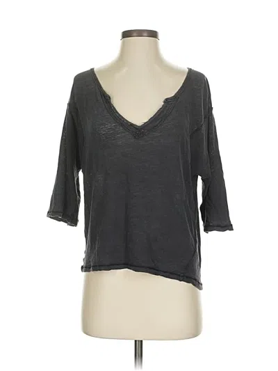 Pre-owned We The Free 3/4 Sleeve T-shirt In Gray