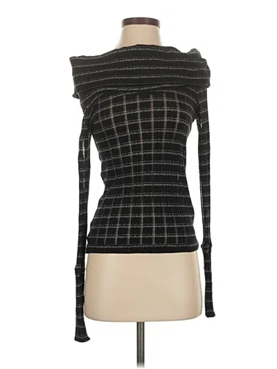 Pre-owned We The Free 3/4 Sleeve Top Black One Shoulder Neckline Tops