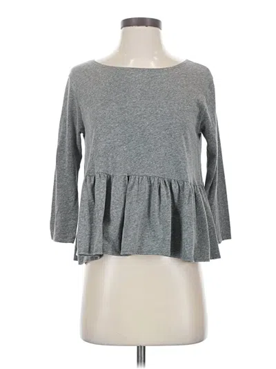 Pre-owned We The Free 3/4 Sleeve Top Gray Boatneck Tops