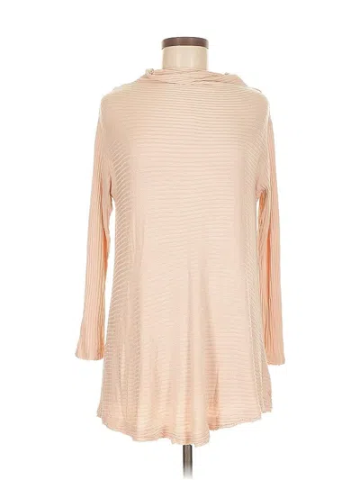 Pre-owned We The Free 3/4 Sleeve Top Tan Cowl Neck Tops In Brown